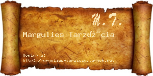Margulies Tarzícia névjegykártya